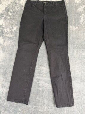 Bandolino Womens Black Mid-Rise Straight-Leg Jeans 10